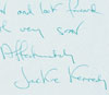 click here for pdf of letters and envelope from Jackie Kennedy