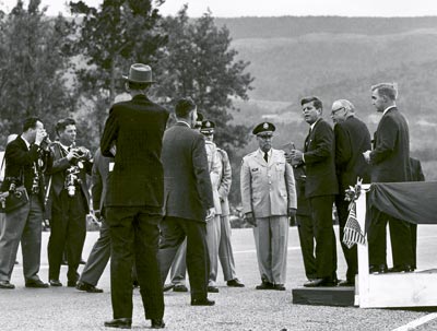 photograph of John F. Kennedy in Oklahoma with Gov. Edmondson