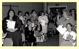 Photo: Librarians and library staff receiving certificates from the Institute for Public Librarianship